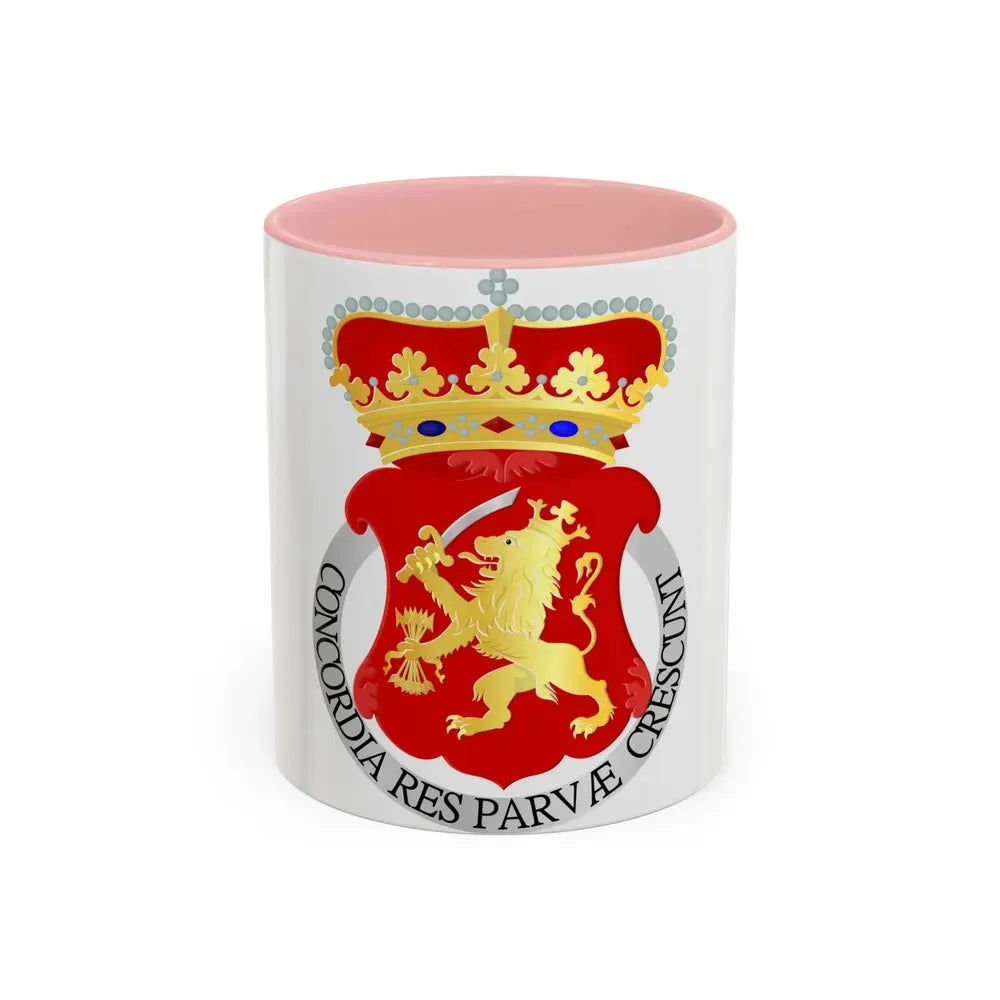 Coat of arms of the Republic of the United Netherlands - Accent Coffee Mug 11oz Pink - Go Mug Yourself