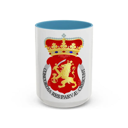 Coat of arms of the Republic of the United Netherlands - Accent Coffee Mug 15oz Light Blue - Go Mug Yourself