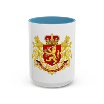 Coat of arms of the republic of the united Netherlands (after 1665) - Accent Coffee Mug 15oz Light Blue - Go Mug Yourself