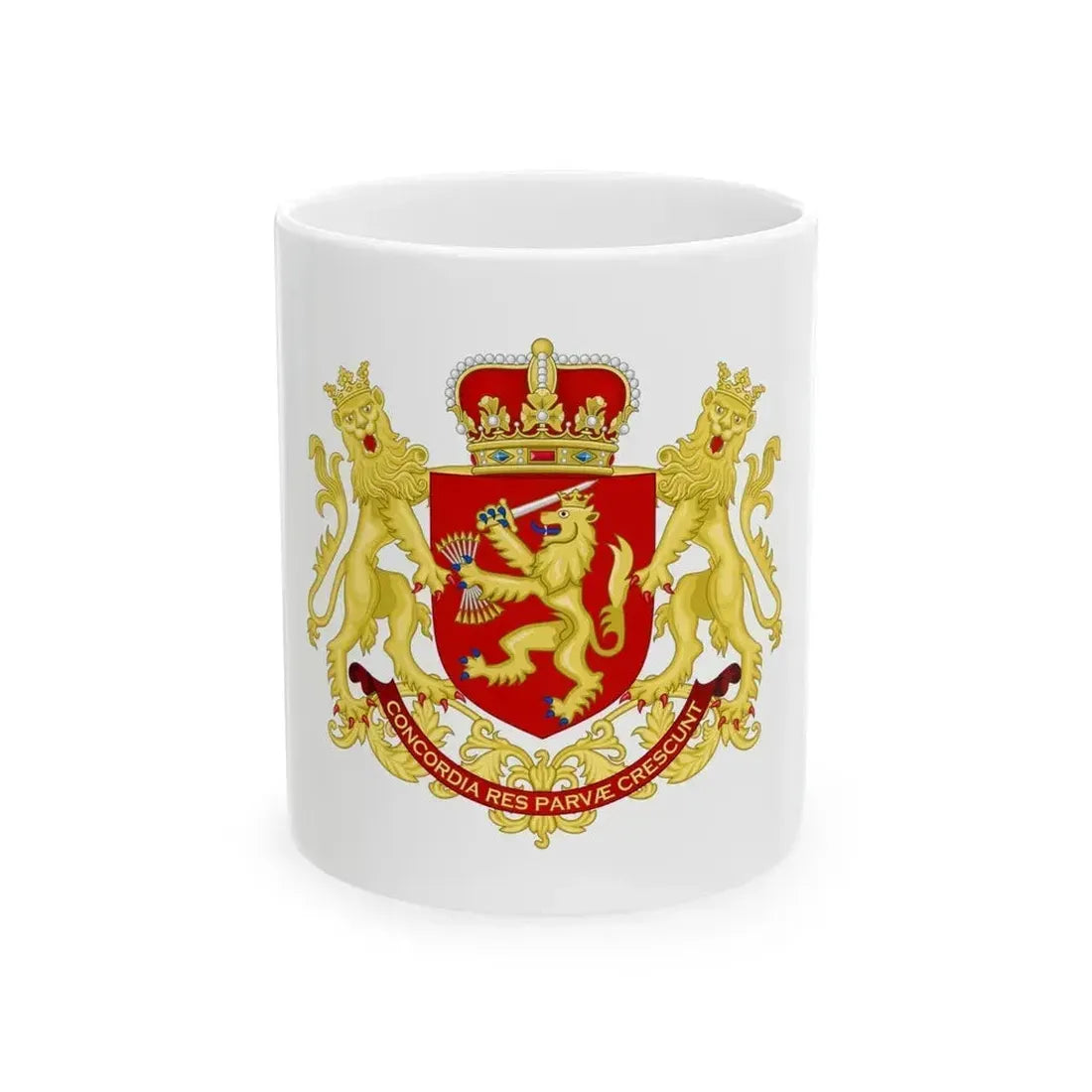 Coat of arms of the republic of the united Netherlands (after 1665) - White Coffee Mug 11oz - Go Mug Yourself