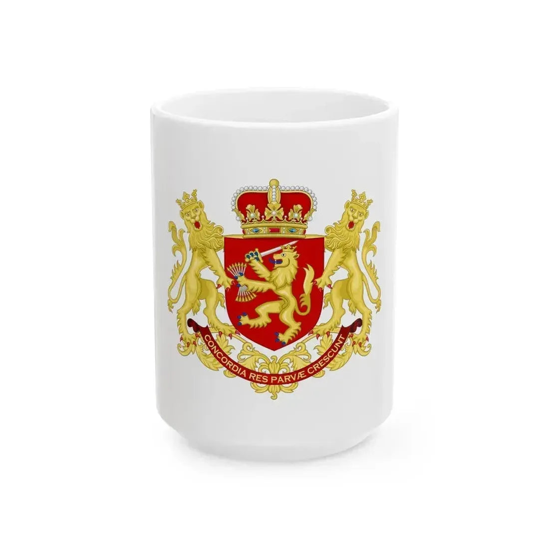 Coat of arms of the republic of the united Netherlands (after 1665) - White Coffee Mug 15oz - Go Mug Yourself