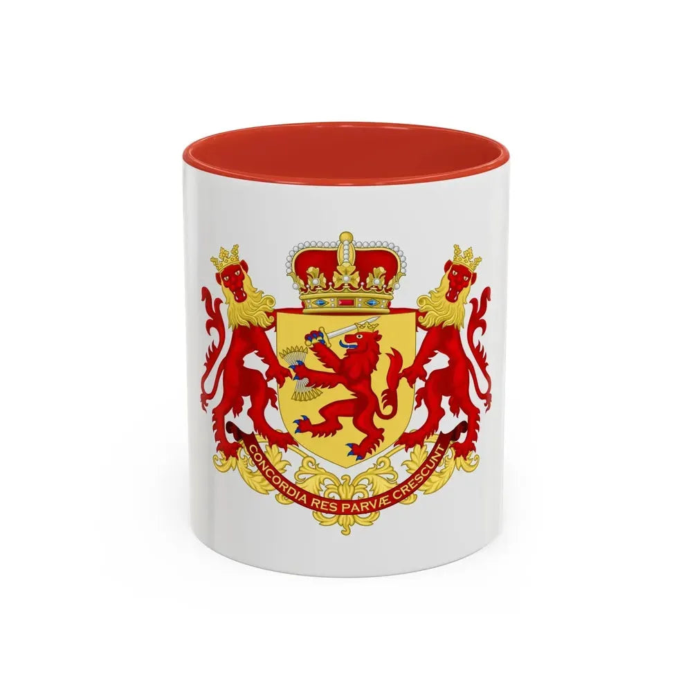 Coat of arms of the republic of the united Netherlands (before 1665) - Accent Coffee Mug 11oz Red - Go Mug Yourself