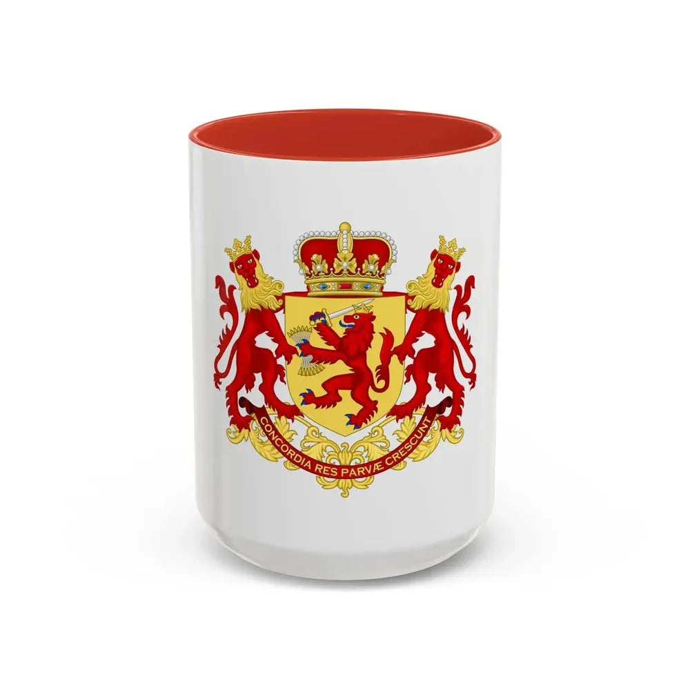 Coat of arms of the republic of the united Netherlands (before 1665) - Accent Coffee Mug 15oz Red - Go Mug Yourself