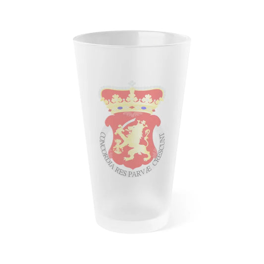 Coat of arms of the Republic of the United Netherlands - Frosted Pint Glass 16oz-16oz-Frosted-Go Mug Yourself