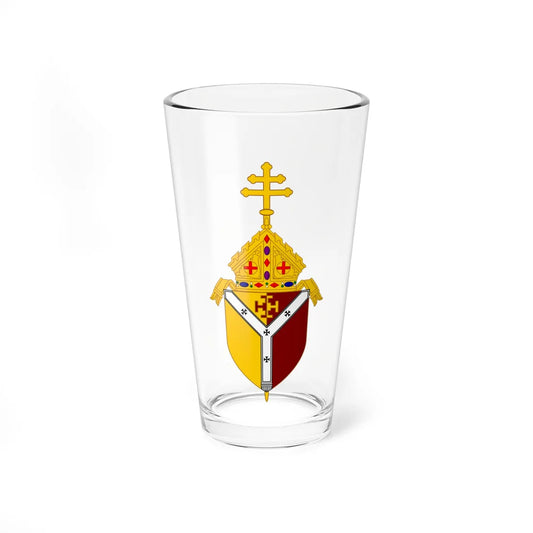 Coat of Arms of the Roman Catholic Archdiocese of Birmingham (England) (Coat of Arms) Pint Glass 16oz 16oz - Go Mug Yourself