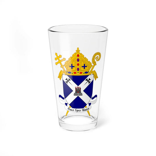 Coat of Arms of the Roman Catholic Archdiocese of Edinburgh (United Kingdom) (Coat of Arms) Pint Glass 16oz 16oz - Go Mug Yourself