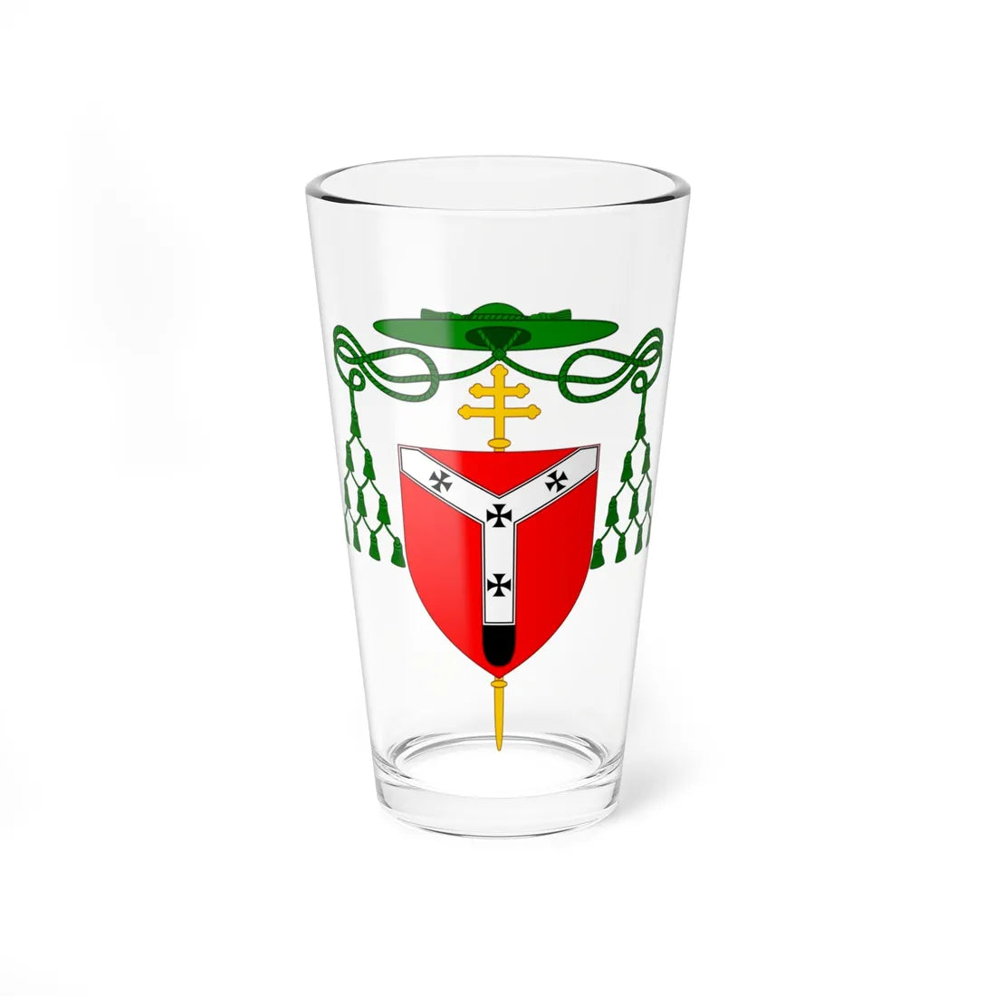 Coat of arms of the Roman Catholic Archdiocese of Westminster (England) (Coat of Arms) Pint Glass 16oz 16oz - Go Mug Yourself