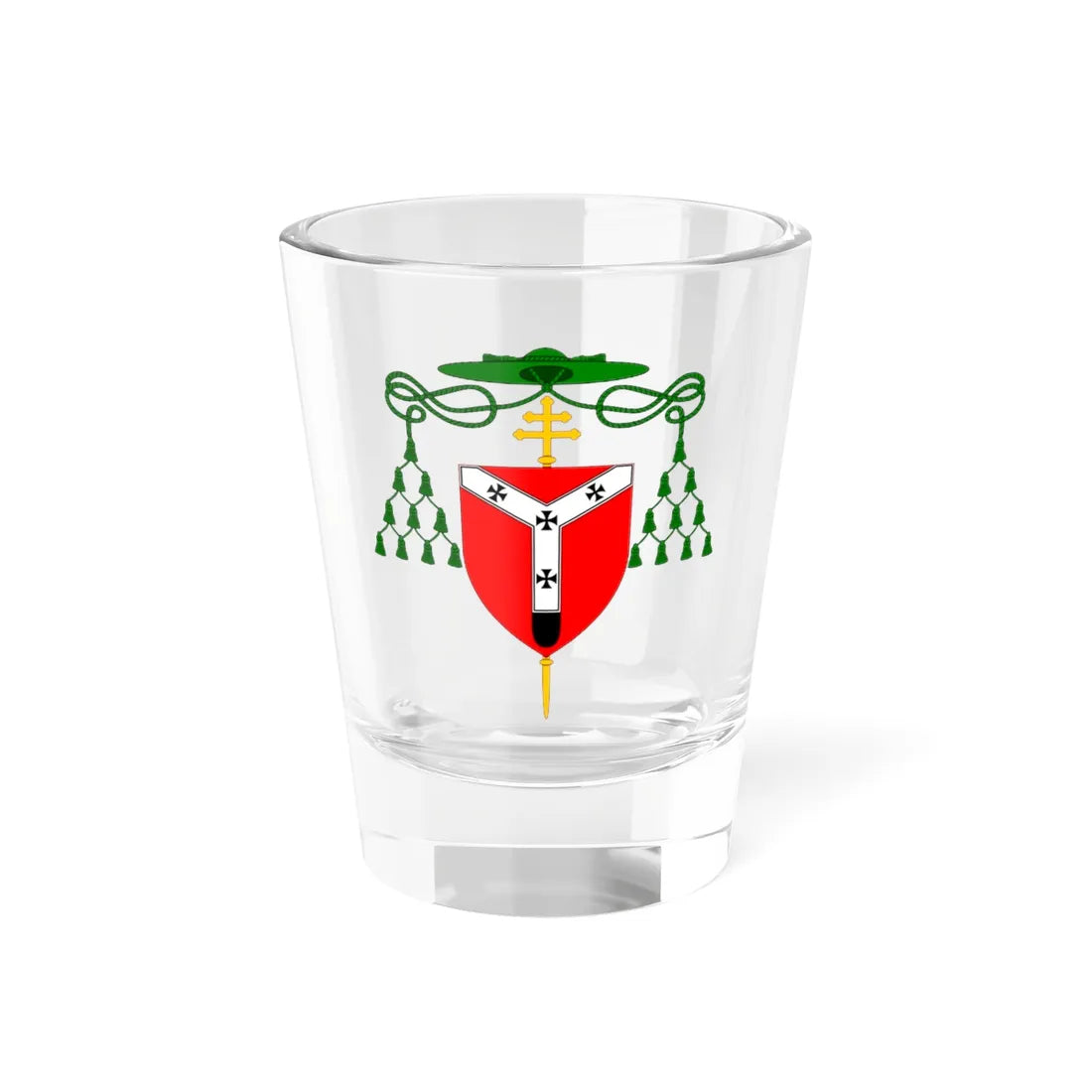 Coat of arms of the Roman Catholic Archdiocese of Westminster (England) (Coat of Arms) Shot Glass 1.5oz 1.5oz - Go Mug Yourself