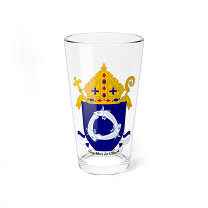Coat of Arms of the Roman Catholic Diocese of Aberdeen (United Kingdom) (Coat of Arms) Pint Glass 16oz 16oz - Go Mug Yourself