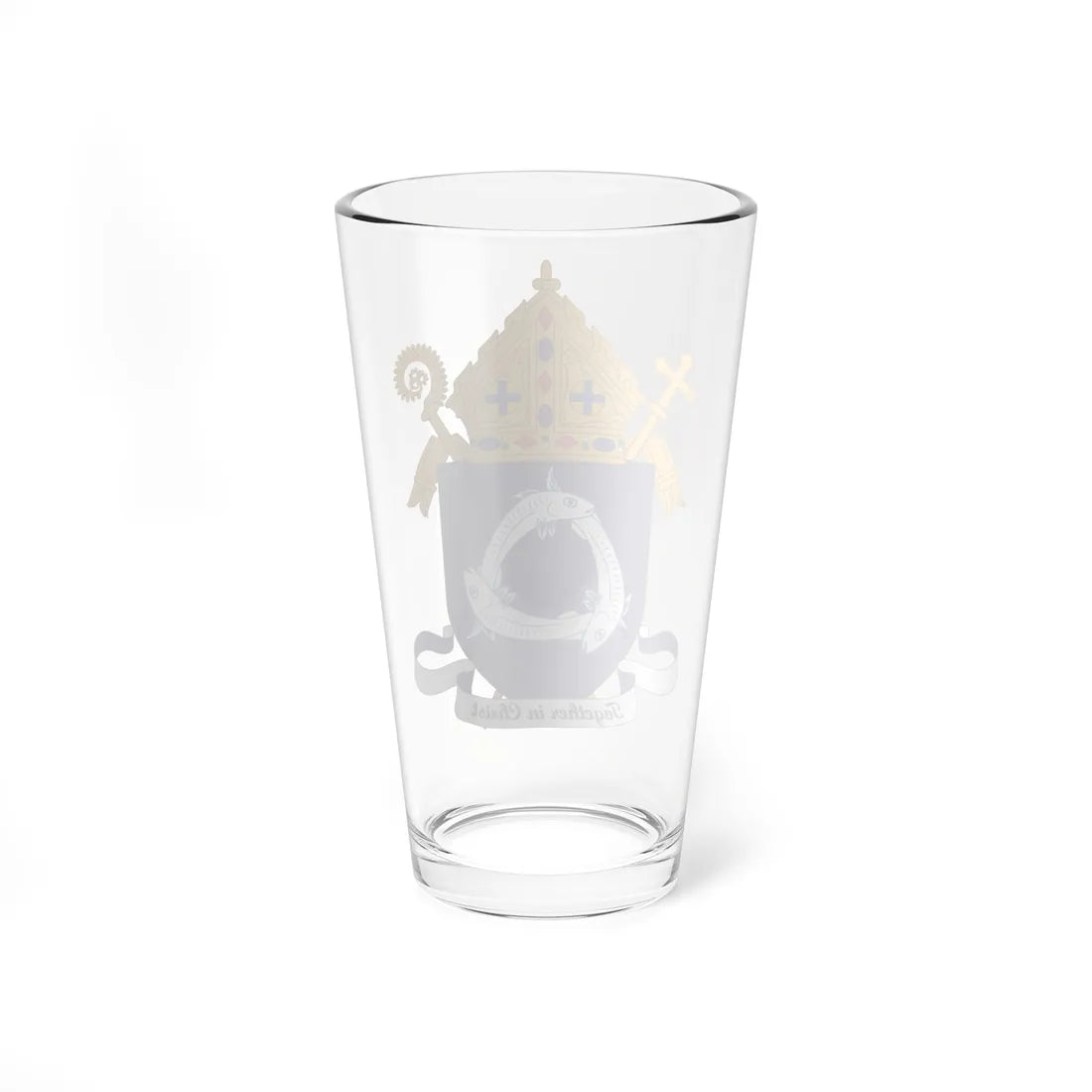 Coat of Arms of the Roman Catholic Diocese of Aberdeen (United Kingdom) (Coat of Arms) Pint Glass 16oz - Go Mug Yourself