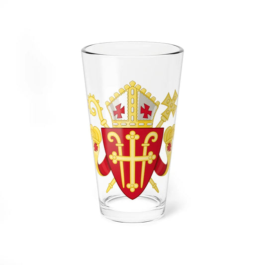 Coat of arms of the Roman Catholic Diocese of Copenhagen (Denmark) (Coat of Arms) Pint Glass 16oz 16oz - Go Mug Yourself