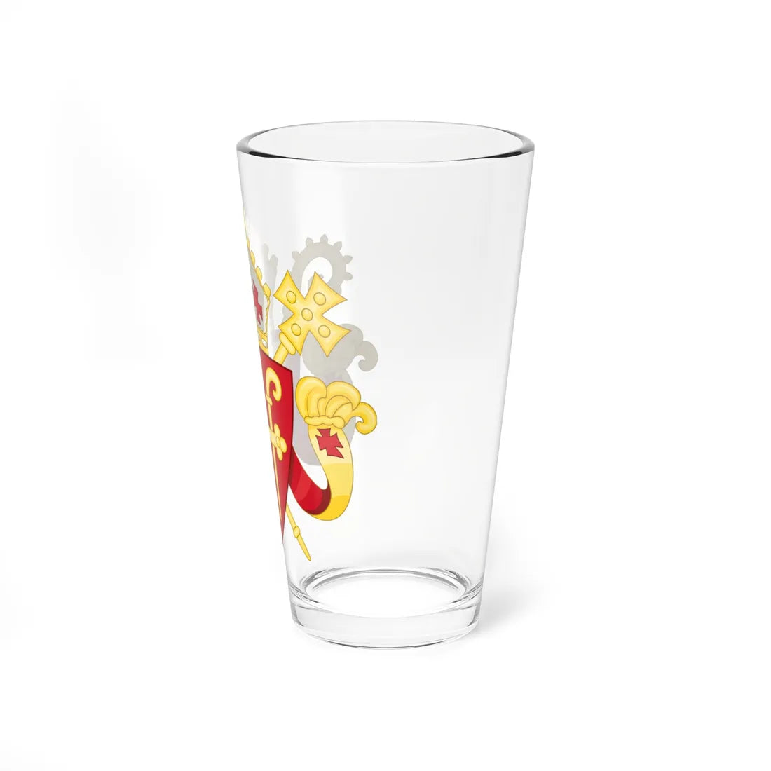 Coat of arms of the Roman Catholic Diocese of Copenhagen (Denmark) (Coat of Arms) Pint Glass 16oz - Go Mug Yourself