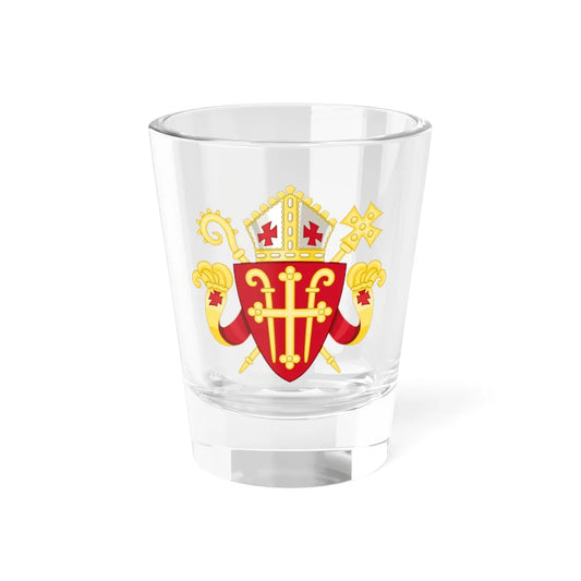 Coat of arms of the Roman Catholic Diocese of Copenhagen (Denmark) (Coat of Arms) Shot Glass 1.5oz 1.5oz - Go Mug Yourself