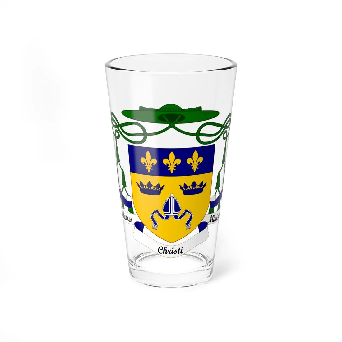 Coat of Arms of the Roman Catholic Diocese of East Anglia (England) (Coat of Arms) Pint Glass 16oz 16oz - Go Mug Yourself