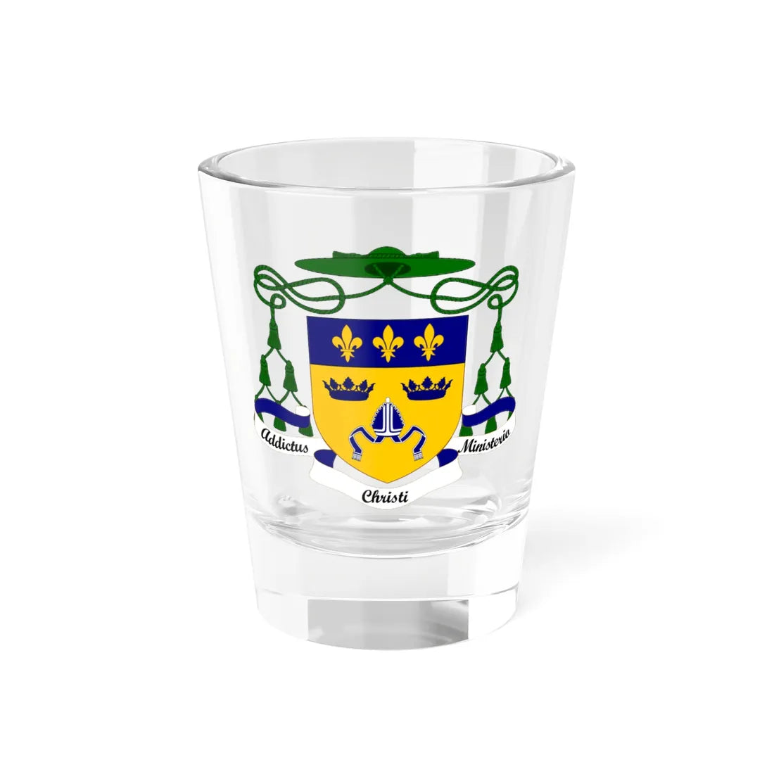 Coat of Arms of the Roman Catholic Diocese of East Anglia (England) (Coat of Arms) Shot Glass 1.5oz 1.5oz - Go Mug Yourself