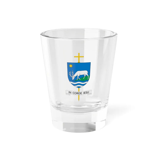 Coat of arms of the Roman Catholic Diocese of Portsmouth (England) (Coat of Arms) Shot Glass 1.5oz 1.5oz - Go Mug Yourself