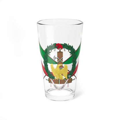 Coat of arms of the Roman Republic 1849 (Italy) (Coat of Arms) Pint Glass 16oz 16oz - Go Mug Yourself
