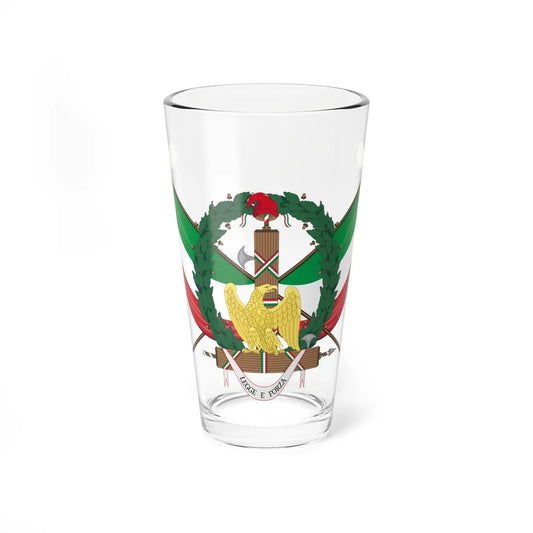 Coat of arms of the Roman Republic 1849 (Italy) (Coat of Arms) Pint Glass 16oz 16oz - Go Mug Yourself