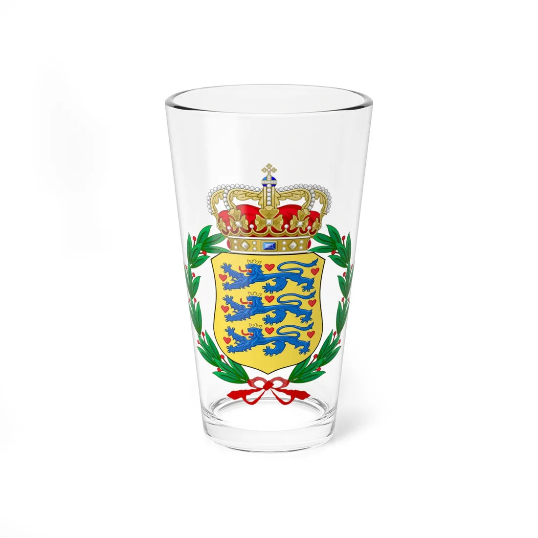 Coat of arms of the Royal Danish Army (Denmark) (Coat of Arms) Pint Glass 16oz 16oz - Go Mug Yourself