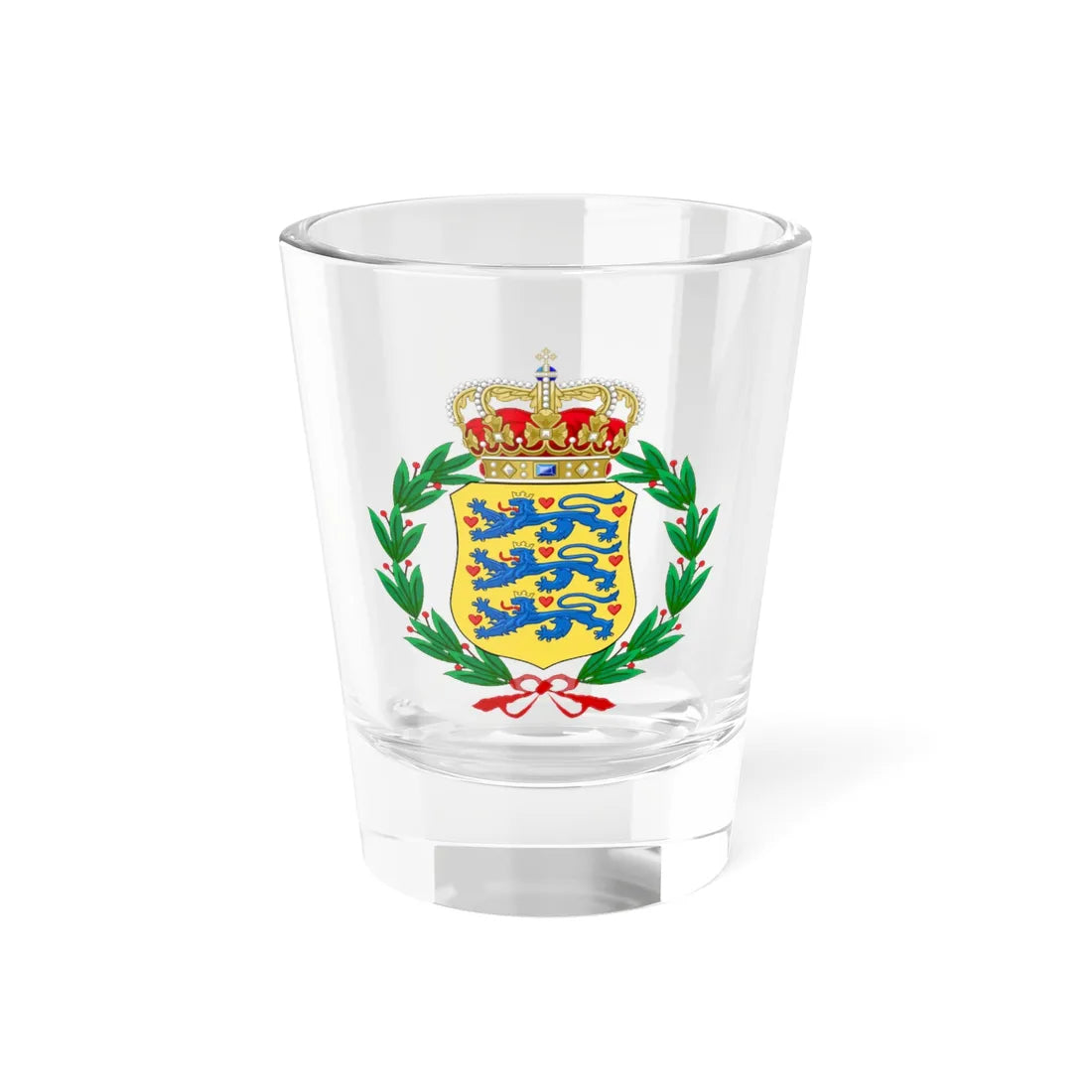 Coat of arms of the Royal Danish Army (Denmark) (Coat of Arms) Shot Glass 1.5oz 1.5oz - Go Mug Yourself
