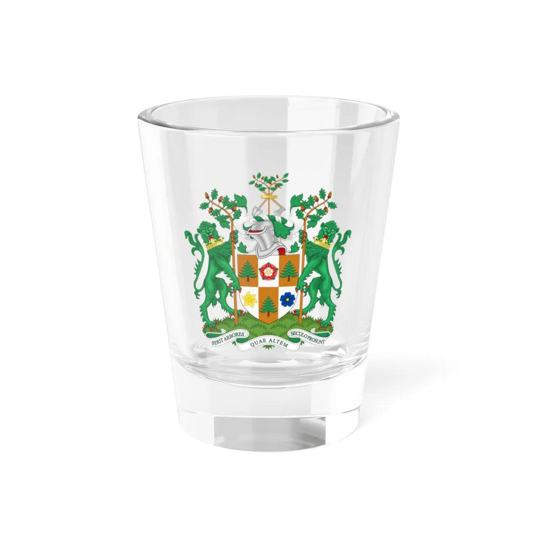 Coat of Arms of the Royal Forestry Society (United Kingdom) (Coat of Arms) Shot Glass 1.5oz 1.5oz - Go Mug Yourself