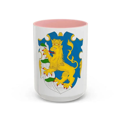 Coat of arms of the Rus Voivodship - Accent Coffee Mug 15oz Pink - Go Mug Yourself