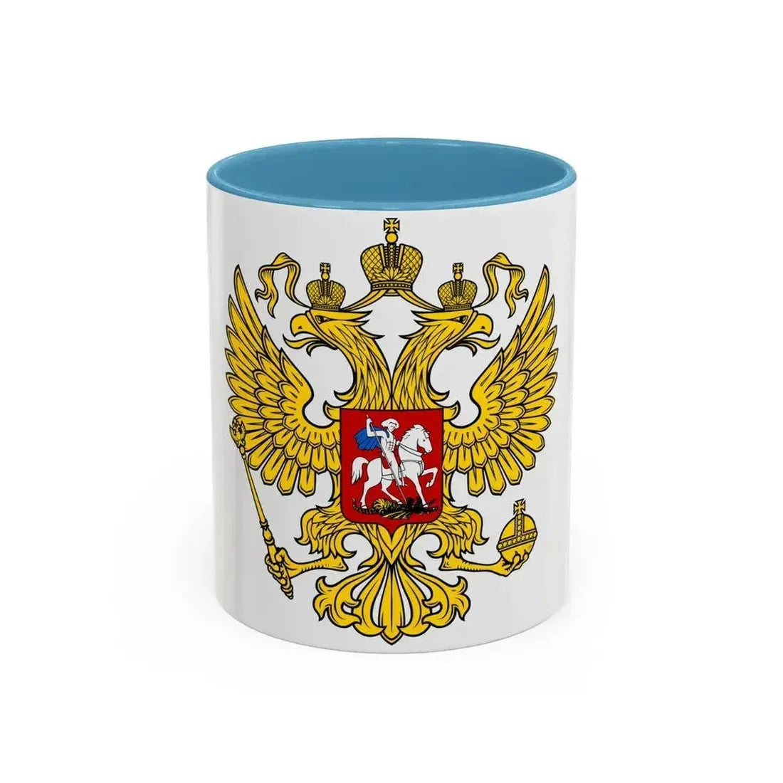 Coat of Arms of the Russian Federation 2 - Accent Coffee Mug 11oz Light Blue - Go Mug Yourself