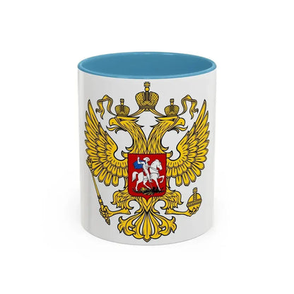 Coat of Arms of the Russian Federation 2 - Accent Coffee Mug 11oz Light Blue - Go Mug Yourself