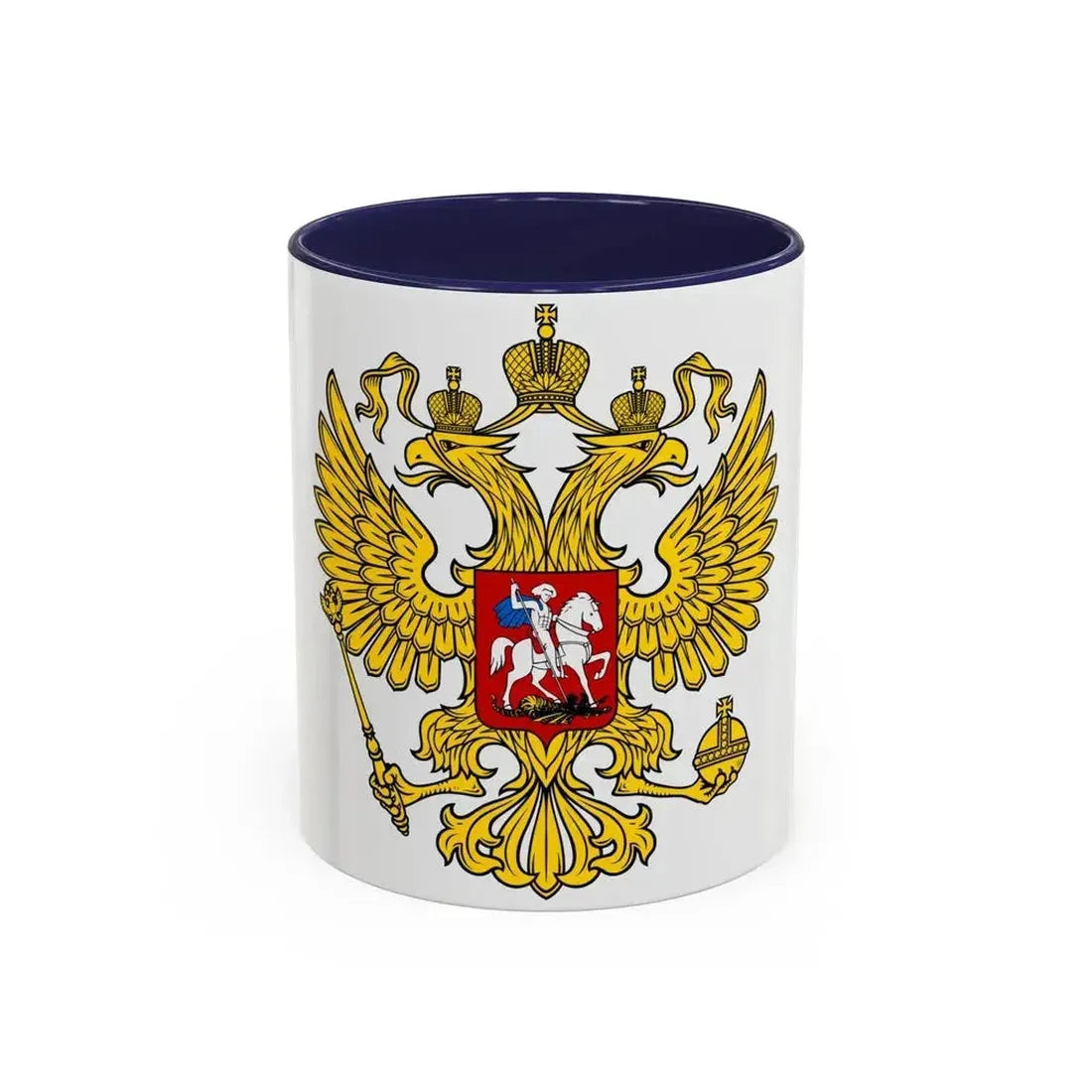 Coat of Arms of the Russian Federation 2 - Accent Coffee Mug 11oz Navy - Go Mug Yourself