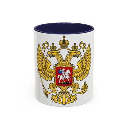 Coat of Arms of the Russian Federation 2 - Accent Coffee Mug 11oz Navy - Go Mug Yourself