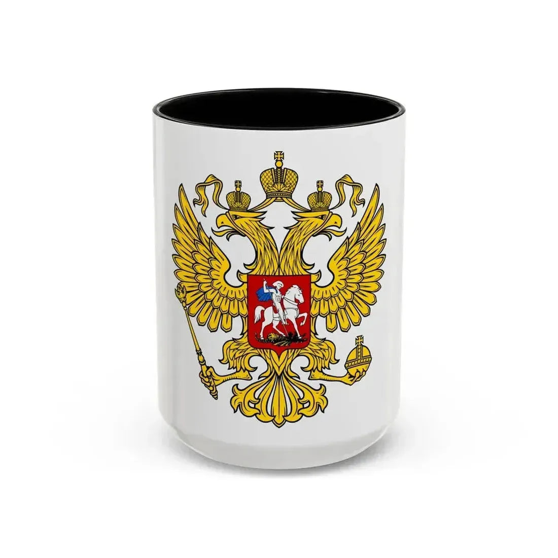 Coat of Arms of the Russian Federation 2 - Accent Coffee Mug 15oz Black - Go Mug Yourself