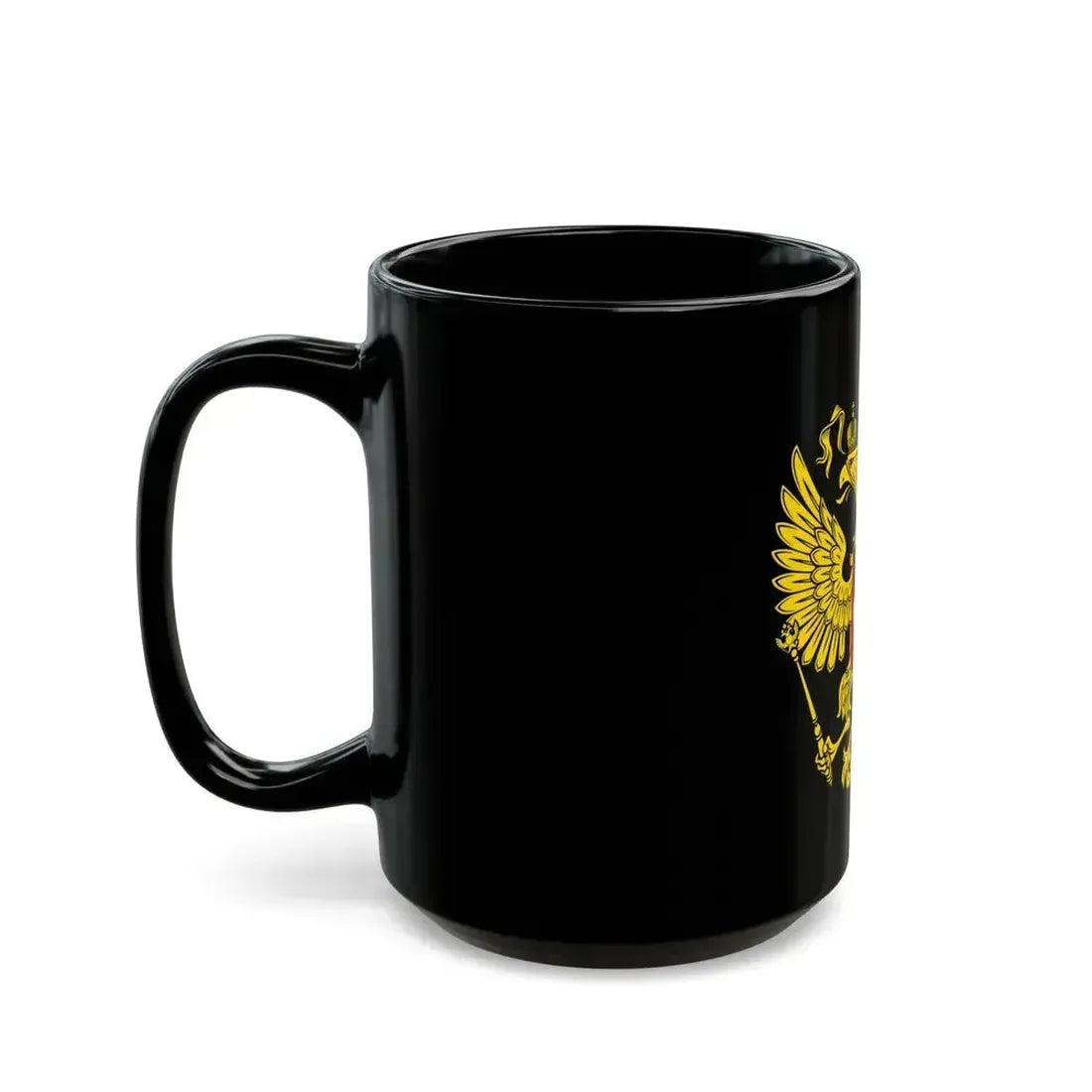 Coat of Arms of the Russian Federation 2 - Black Coffee Mug - Go Mug Yourself