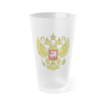 Coat of Arms of the Russian Federation 2 - Frosted Pint Glass 16oz-16oz-Frosted-Go Mug Yourself