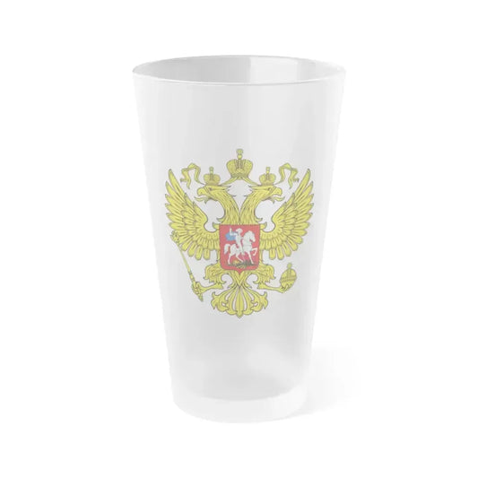 Coat of Arms of the Russian Federation 2 - Frosted Pint Glass 16oz 16oz Frosted - Go Mug Yourself