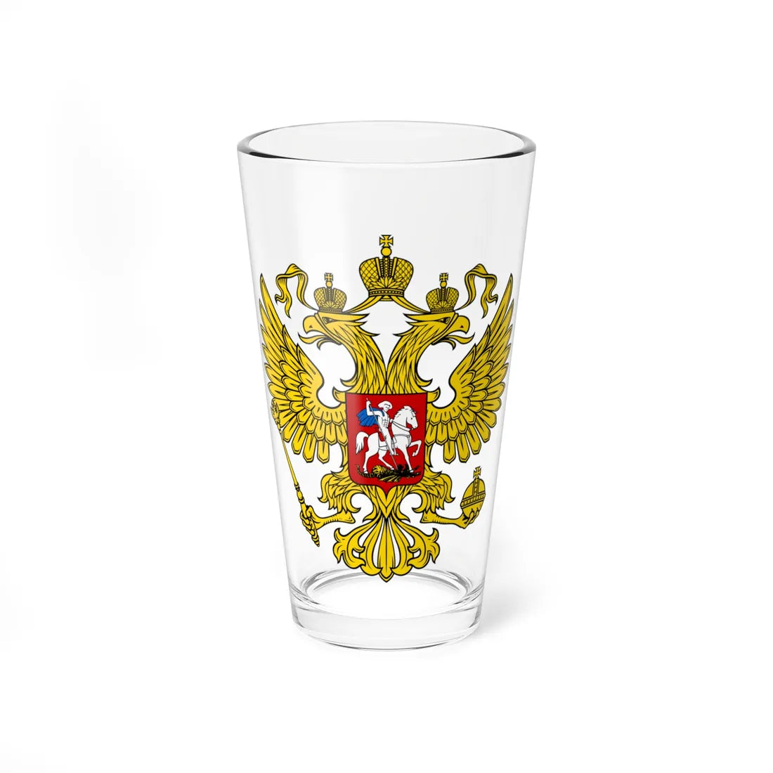 Coat of Arms of the Russian Federation 2 (Russia) (Coat of Arms) Pint Glass 16oz 16oz - Go Mug Yourself