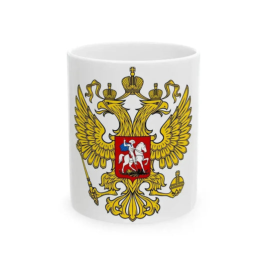 Coat of Arms of the Russian Federation 2 - White Coffee Mug 11oz - Go Mug Yourself