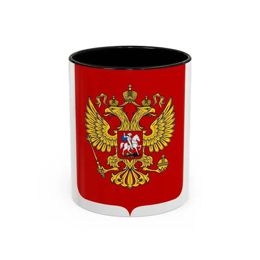 Coat of Arms of the Russian Federation - Accent Coffee Mug 11oz Black - Go Mug Yourself