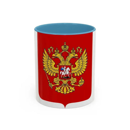 Coat of Arms of the Russian Federation - Accent Coffee Mug 11oz Light Blue - Go Mug Yourself