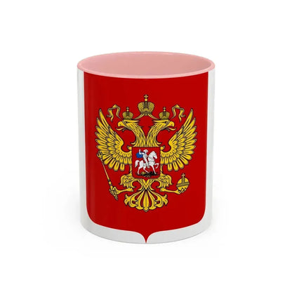 Coat of Arms of the Russian Federation - Accent Coffee Mug 11oz Pink - Go Mug Yourself