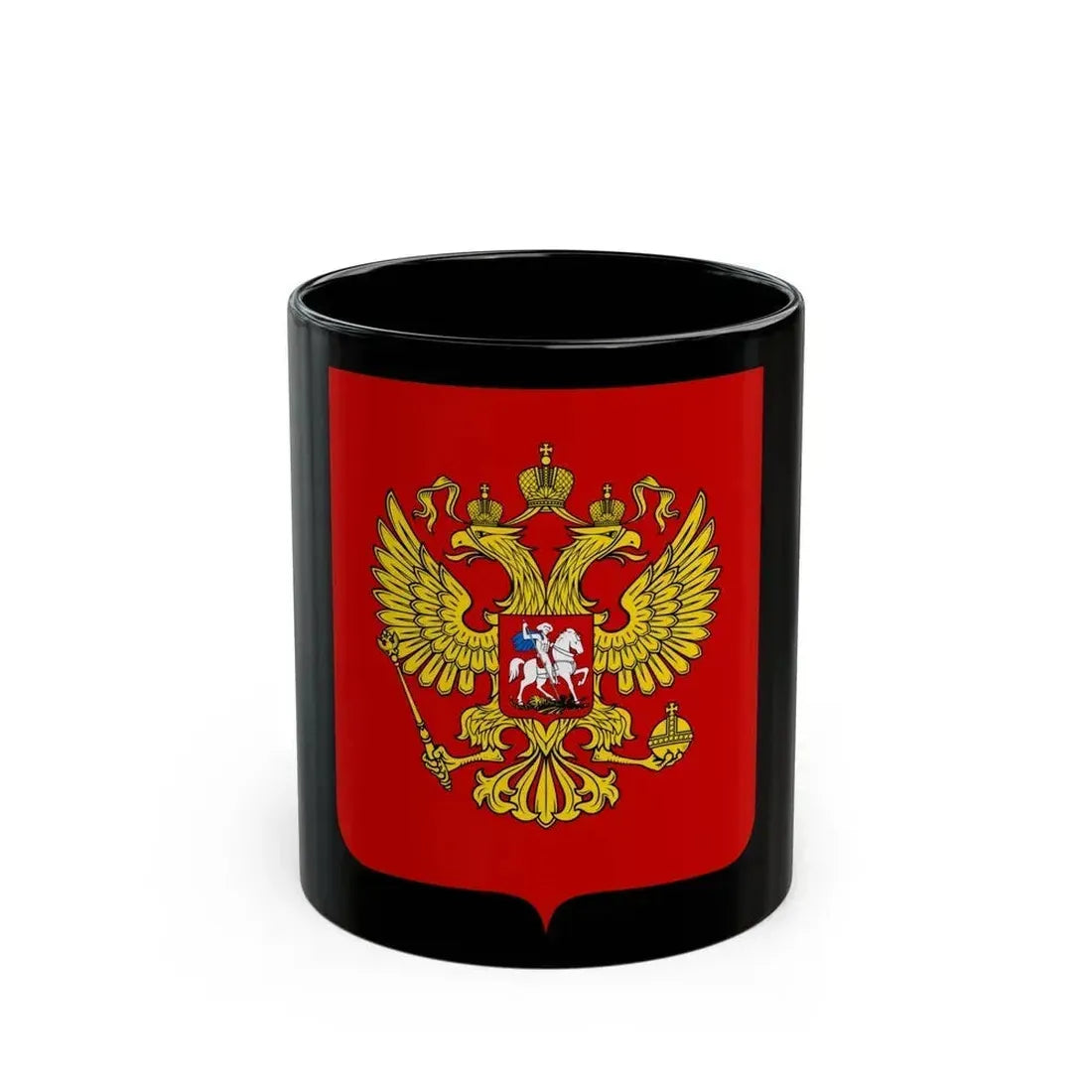 Coat of Arms of the Russian Federation - Black Coffee Mug 11oz - Go Mug Yourself