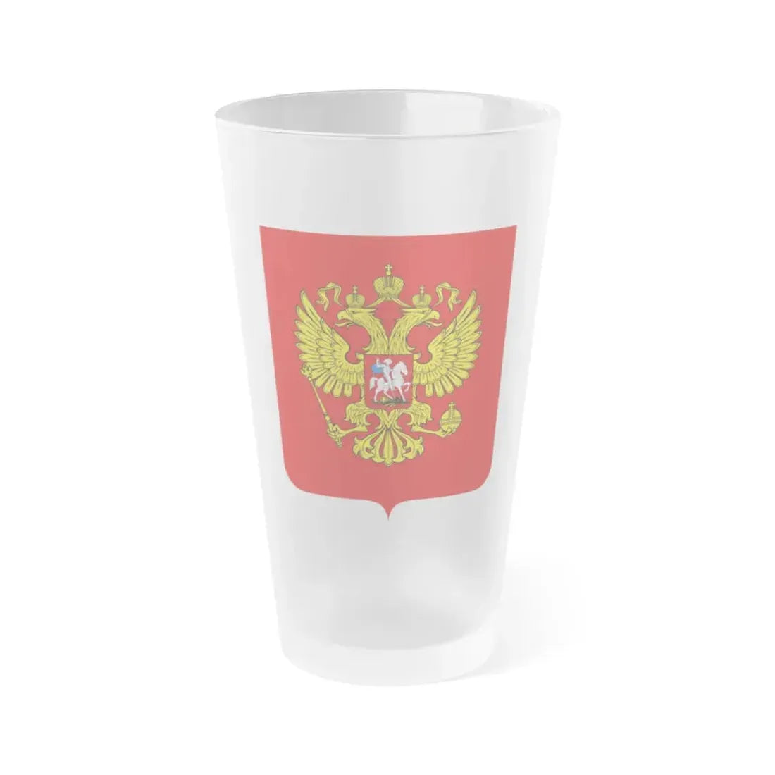 Coat of Arms of the Russian Federation - Frosted Pint Glass 16oz Default Title - Go Mug Yourself