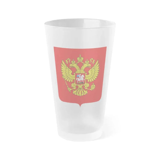 Coat of Arms of the Russian Federation - Frosted Pint Glass 16oz Default Title - Go Mug Yourself