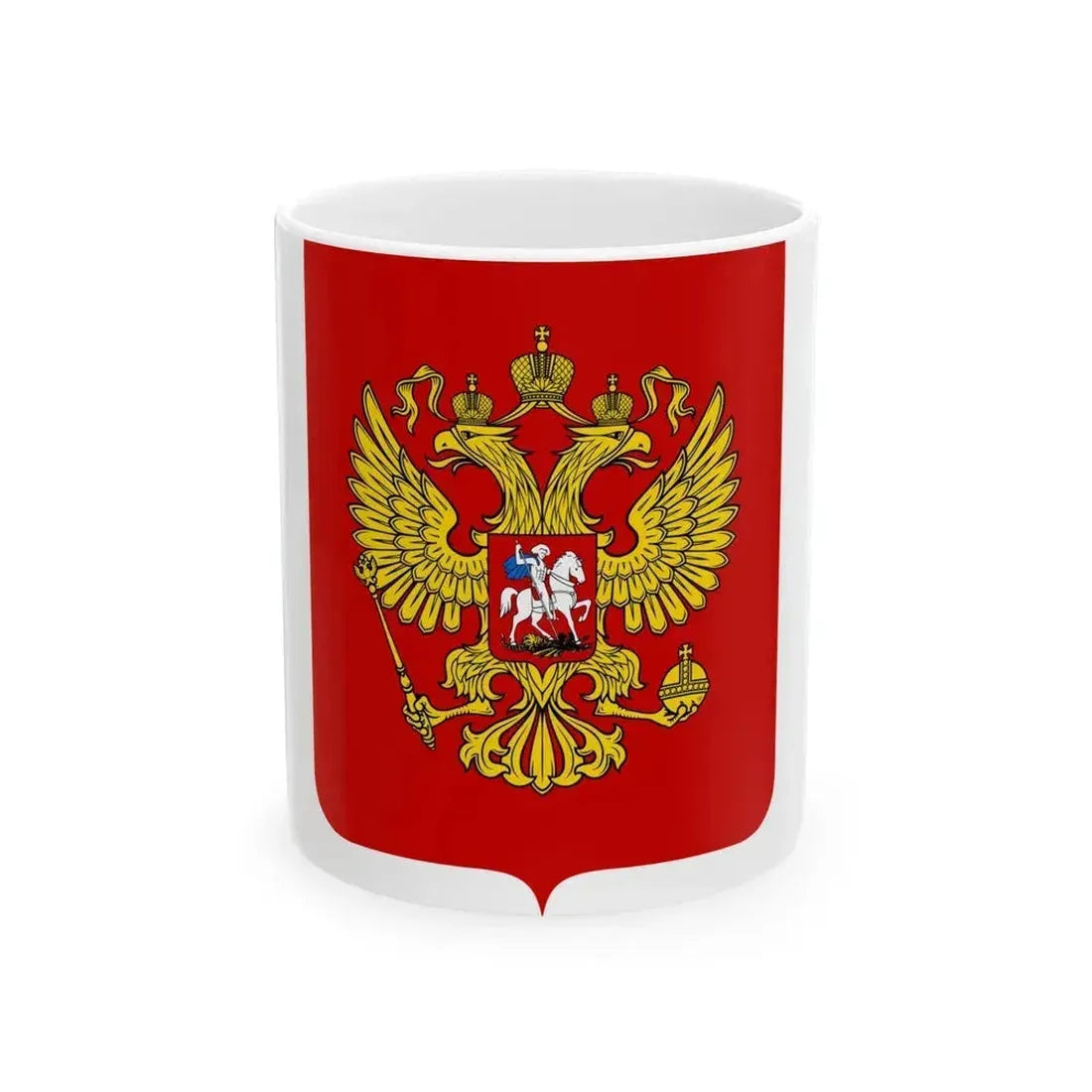 Coat of Arms of the Russian Federation - White Coffee Mug 11oz - Go Mug Yourself