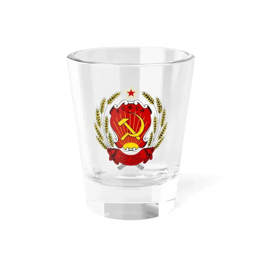 Coat of arms of the Russian Soviet Federative Socialist Republic - Shot Glass 1.5oz 1.5oz - Go Mug Yourself