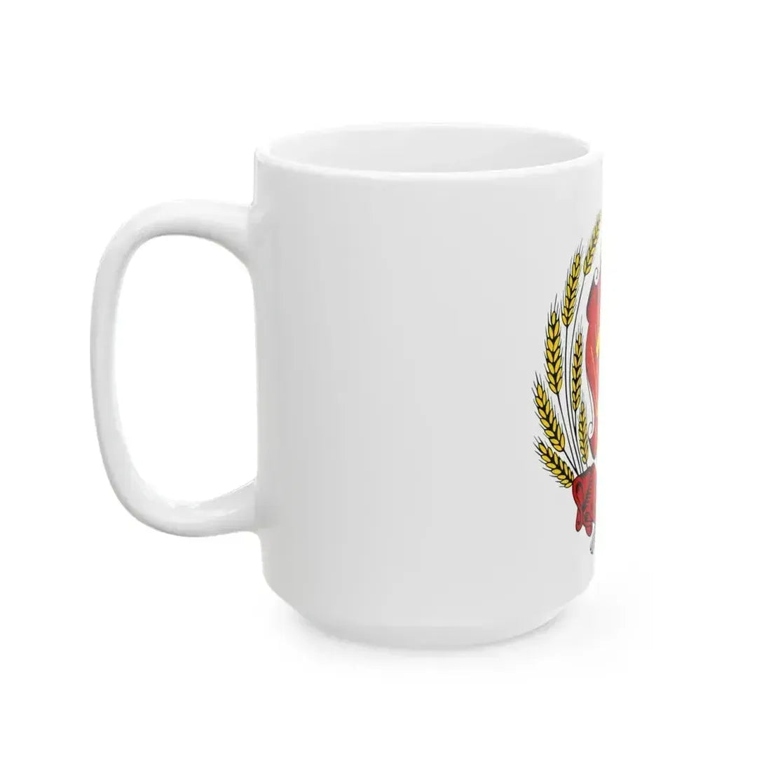 Coat of arms of the Russian Soviet Federative Socialist Republic - White Coffee Mug - Go Mug Yourself