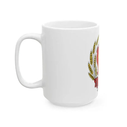Coat of arms of the Russian Soviet Federative Socialist Republic - White Coffee Mug - Go Mug Yourself