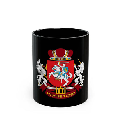 Coat of arms of the Seimas of Lithuania - Black Coffee Mug-11oz-Go Mug Yourself