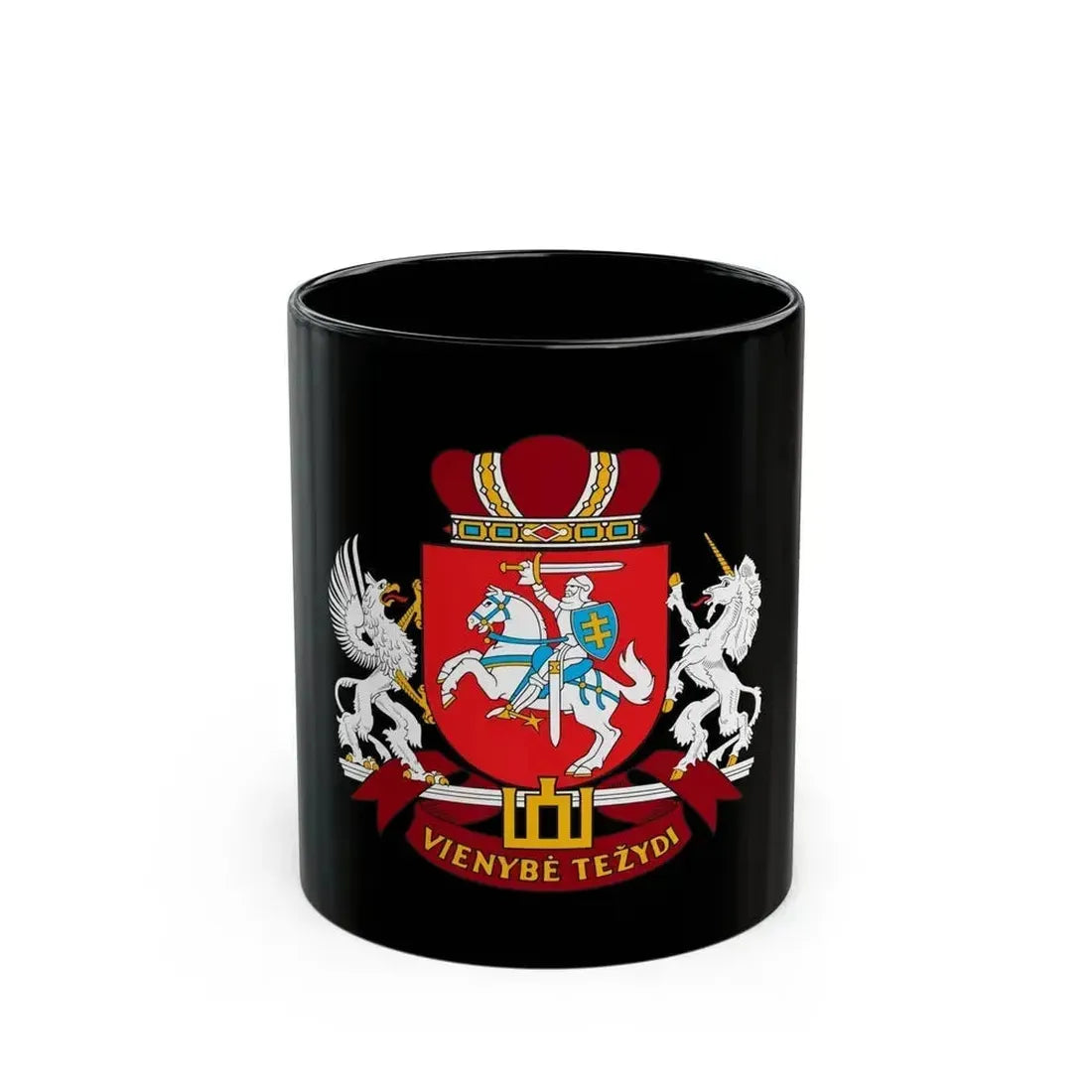 Coat of arms of the Seimas of Lithuania - Black Coffee Mug 11oz - Go Mug Yourself
