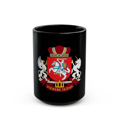 Coat of arms of the Seimas of Lithuania - Black Coffee Mug-15oz-Go Mug Yourself