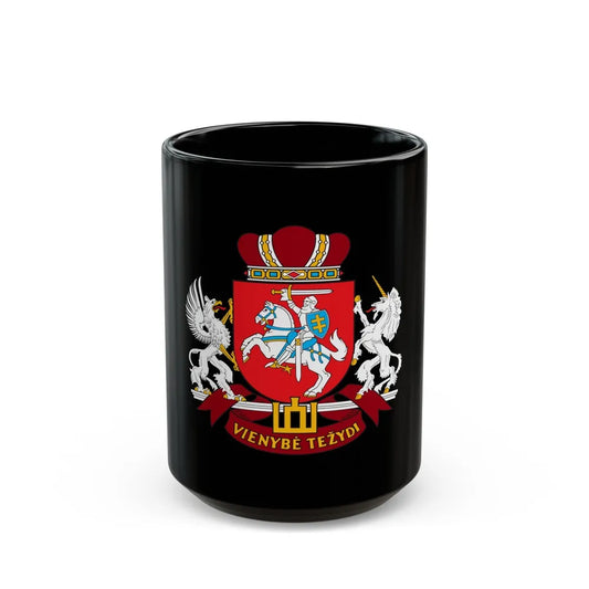 Coat of arms of the Seimas of Lithuania - Black Coffee Mug-15oz-Go Mug Yourself